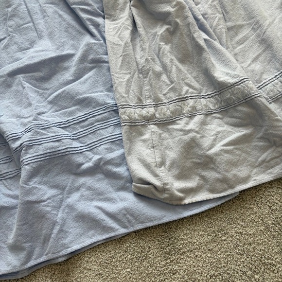Lot of 2 Eileen West Nightgowns Womens S Blue Cotton Flannel Lace Victorian - Picture 14 of 14